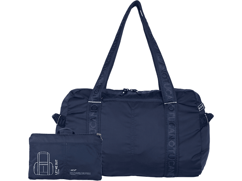 Tucano - Let_Me_out Shopper, Borsa Tote Ripiegabile Super Leggera, in Tessuto ricavato dal Riciclaggio delle Bottiglie in Pet