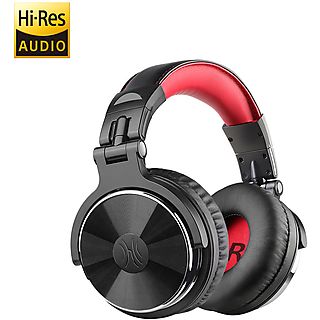 ONEODIO Pro-10 Over Ear Wired Headphones, Schwarz/Rot