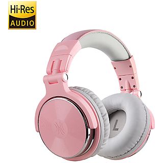 ONEODIO Pro-10 Over Ear Wired Headphones, Pink/Grau