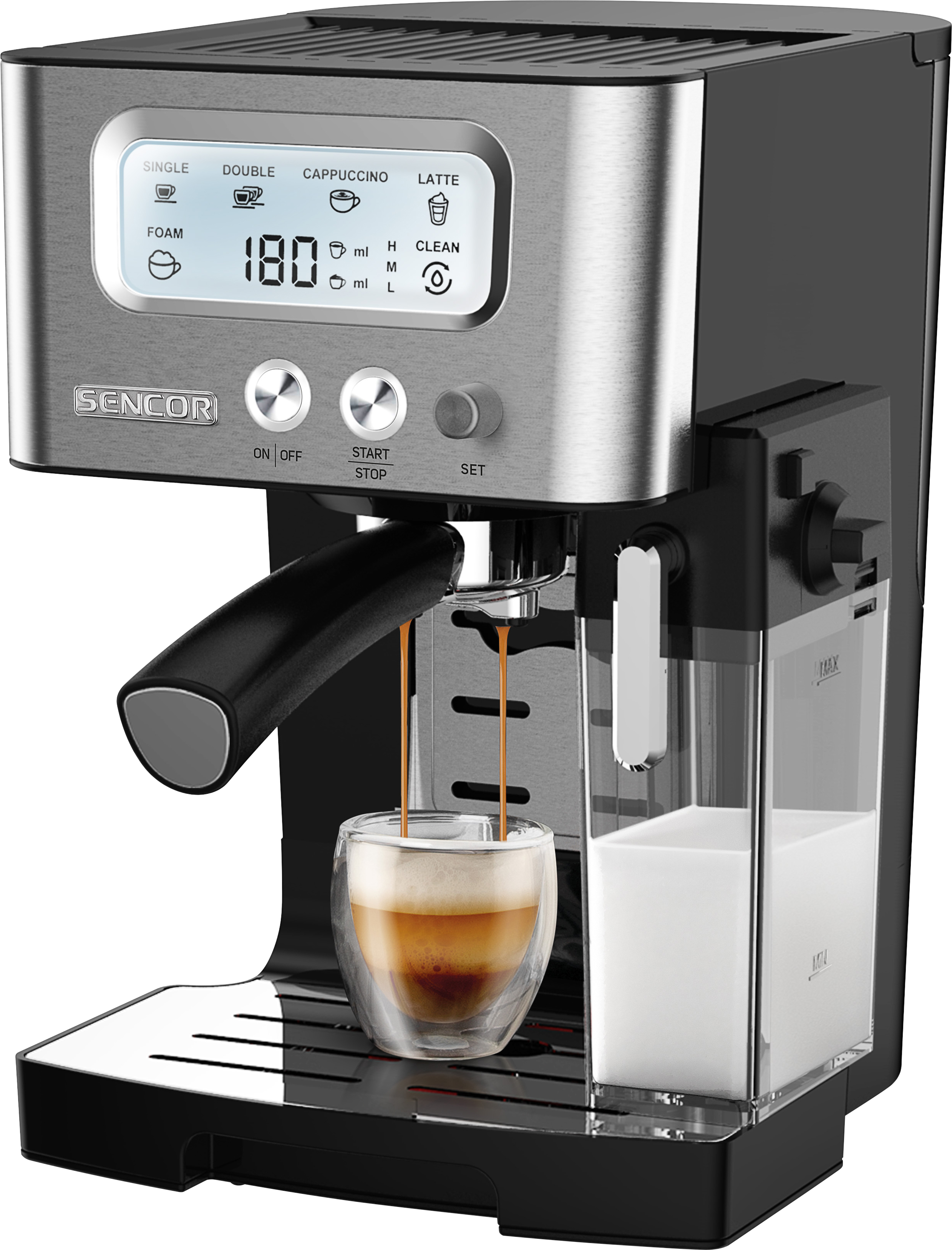 SENCOR SES 4090SS Espresso kávéfőző, fekete