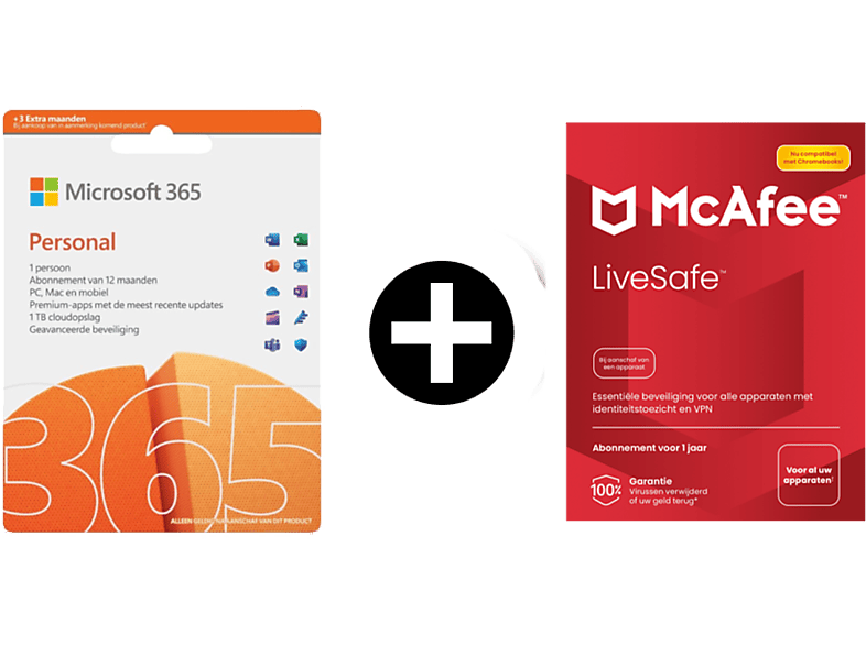 Microsoft 365 Personal + McAfee LiveSafe (1 jaar) kopen? MediaMarkt