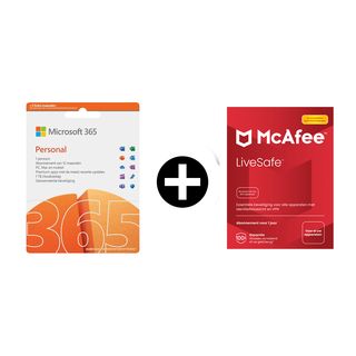 Microsoft 365 Personal + McAfee LiveSafe (1 jaar)