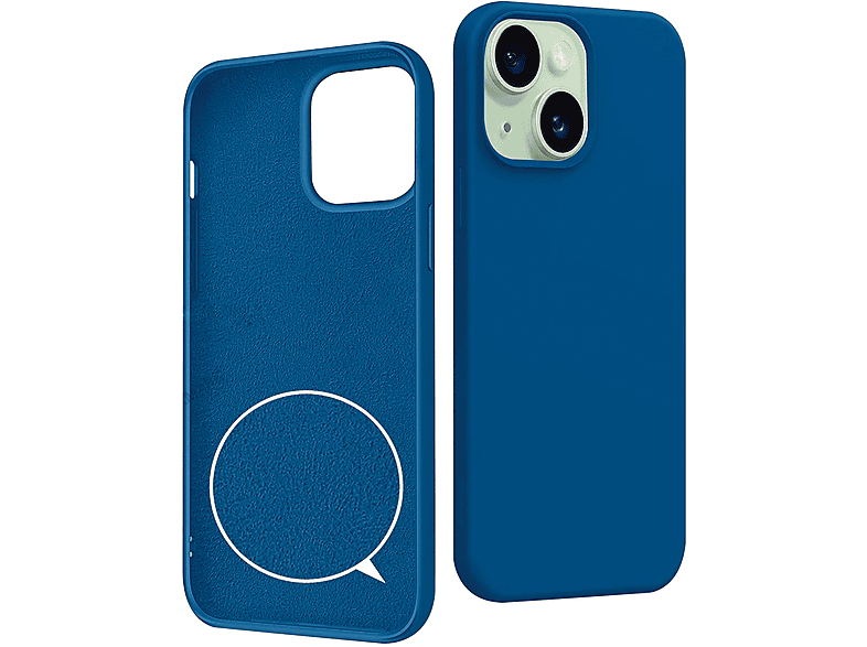 ISY Cover per iPhone 15 Plus, Cover Plus,Blu