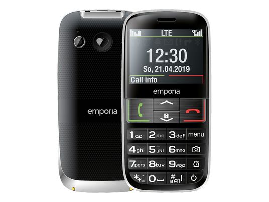 EMPORIA ACTIVE.4G - Mobiltelefon (Schwarz/Silber)