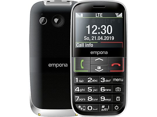 EMPORIA ACTIVE.4G - Telefono cellulare (Nero/Argento)