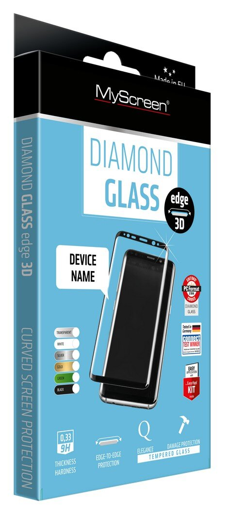 Szkło ochronne MYSCREEN PROTECTOR Diamond Glass Edge 3D do Apple iPhone 7Plus/8 Plus Czarny