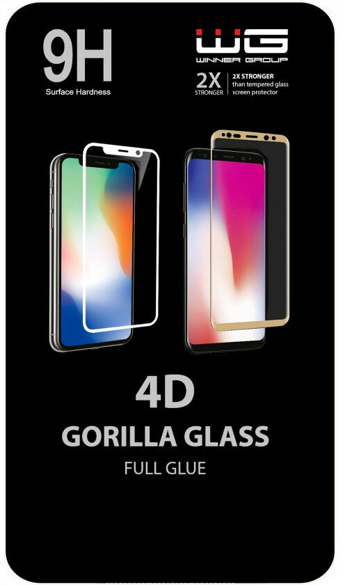 Szkło 4D WG FG do Xiaomi Mi 9 (2019) Czarny