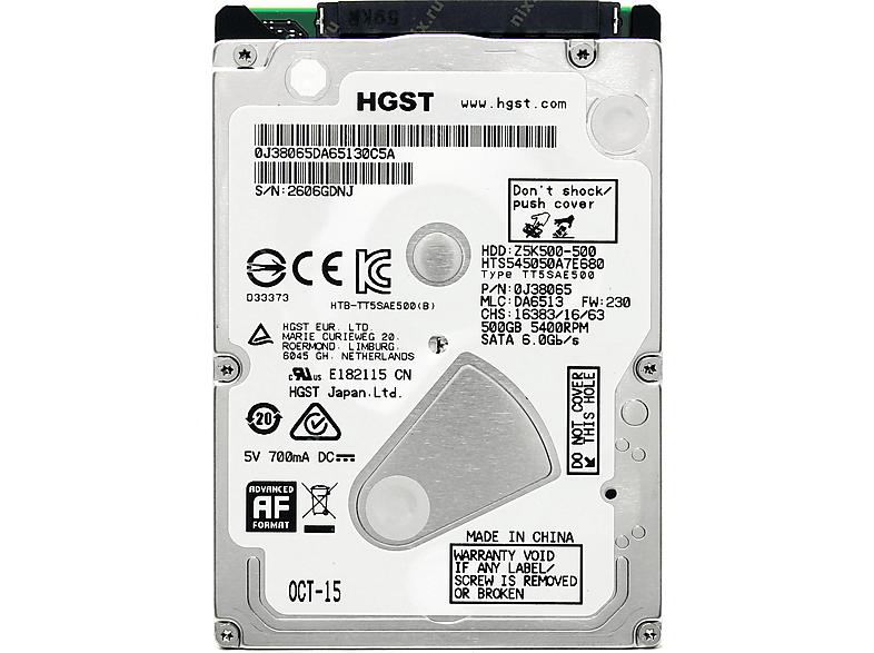 500GB HGST HDD Travelstar Z5K500シリーズ 2.5インチ SATA600 5400rpm 8MB 7mm厚 4Kセクター バルク HTS545050A7E680 Amazon | 500GB HGST HDD Travelstar Z5K500シリーズ 2.5インチ