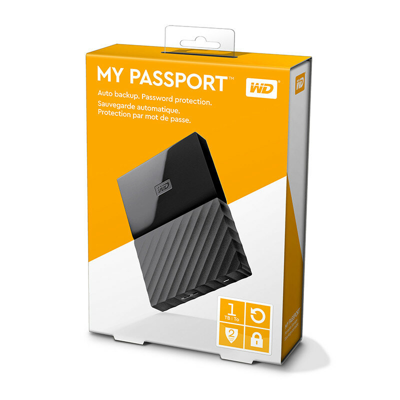 Dysk zewnętrzny WD My Passport 1TB Czarny WDBYNN0010BBK-WESN