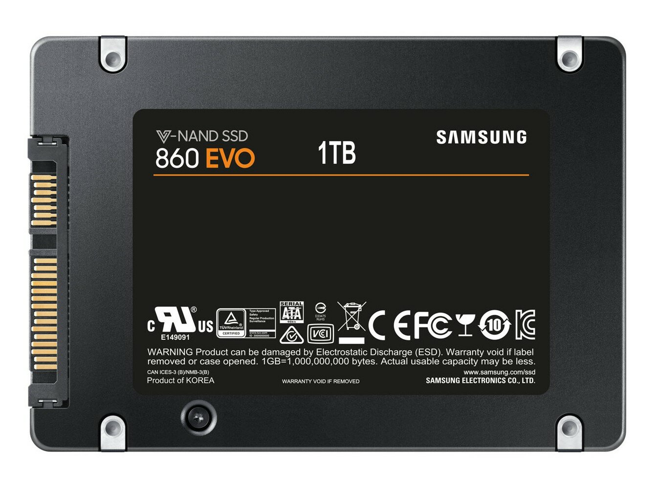 Dysk SSD SAMSUNG 860 EVO SATA III 2.5 cala 1TB MZ-76E1T0B/EU