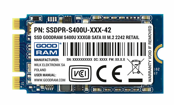 Dysk SSD GOODRAM S400u 240GB M.2 2242 SSDPB-S400U-240-42