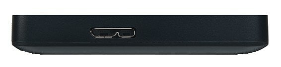 Czarny dysk twardy, z portem USB.