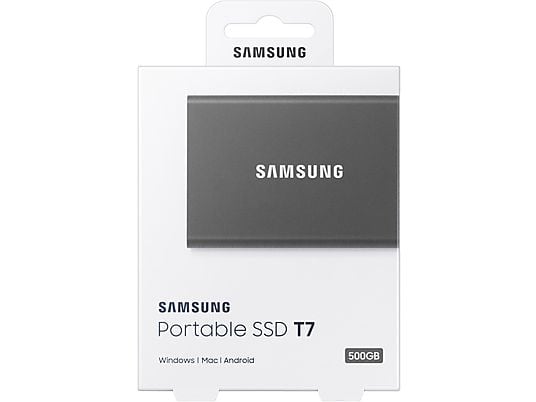 Zewnętrzny dysk SSD SAMSUNG T7 USB 3.2 500 GB Szary MU-PC500T/WW