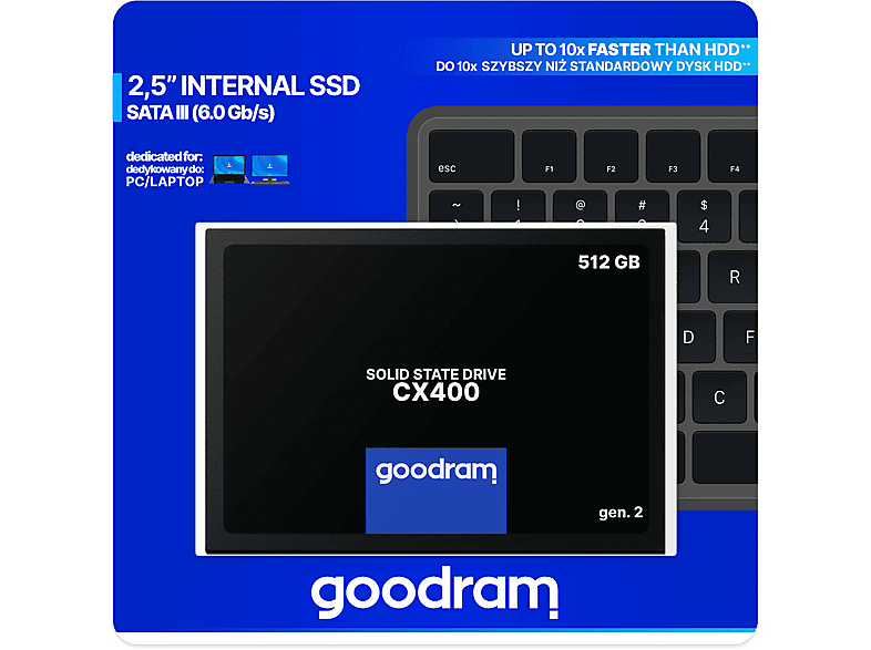 GOODRAM Dysk SSD CX400-G2 512GB  SATA3 2,5 7mm – zdjęcie 2