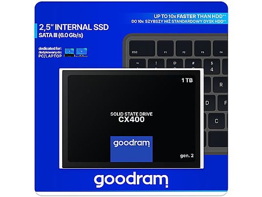 Dysk SSD GOODRAM CX400 GEN.2 1TB SATA III 2,5 SSDPR-CX400-01T-G2