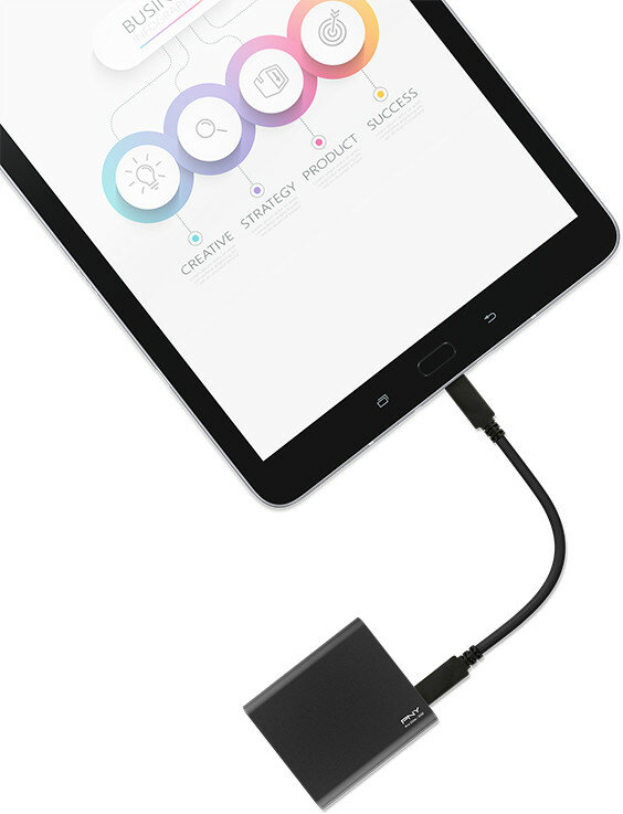 Dysk zewnętrzny SSD PNY Pro Elite USB 3.1 Gen 2 Type-C 250GB Czarny