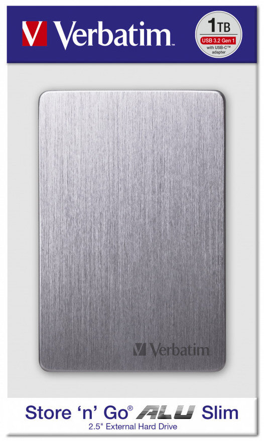 Dysk zewnętrzny VERBATIM Store n Go 1TB Slim HDD USB 3.2 Gen.1 Szary