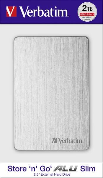 Dysk zewnętrzny VERBATIM Store n Go 1TB HDD SlimUSB 3.2 Gen.1 Srebrny