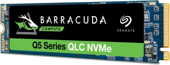 Zielono-czarny dysk SSD NVMe QLC Seagate Barracuda Q5 Series.