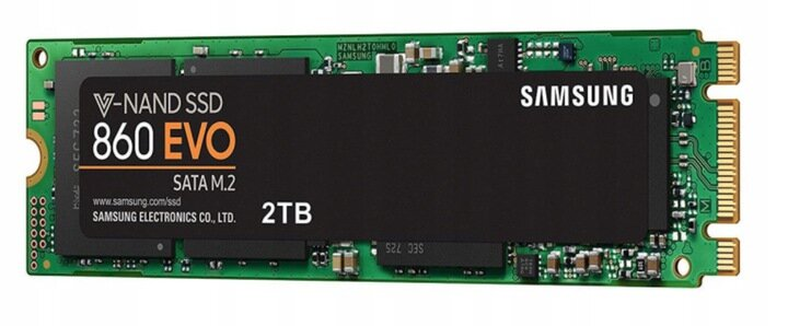 Dysk SSD SAMSUNG 860 EVO 2TB M.2 (SATA) MZ-N6E2T0BW