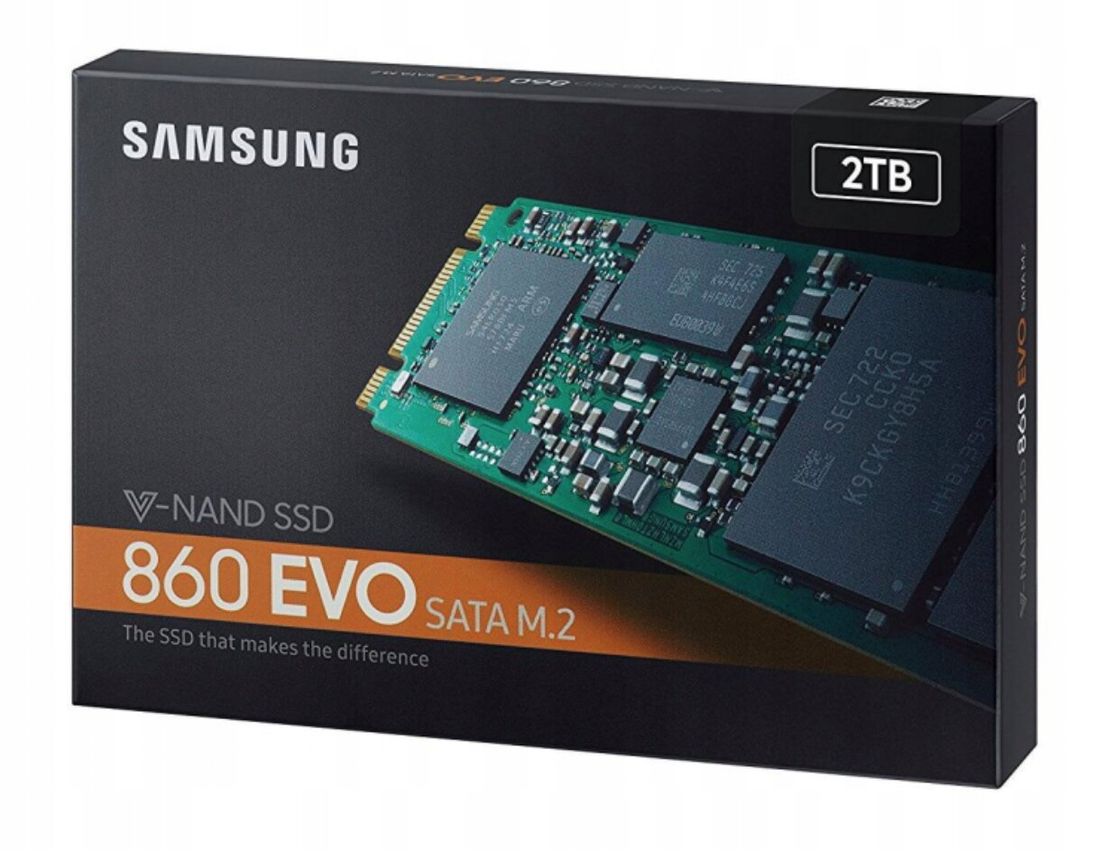 Dysk SSD SAMSUNG 860 EVO 2TB M.2 (SATA) MZ-N6E2T0BW