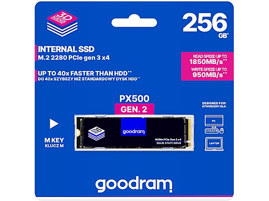 Dysk SSD GOODRAM PX500 gen. 2 256GB NVMe SSDPR-PX500-256-80-G2