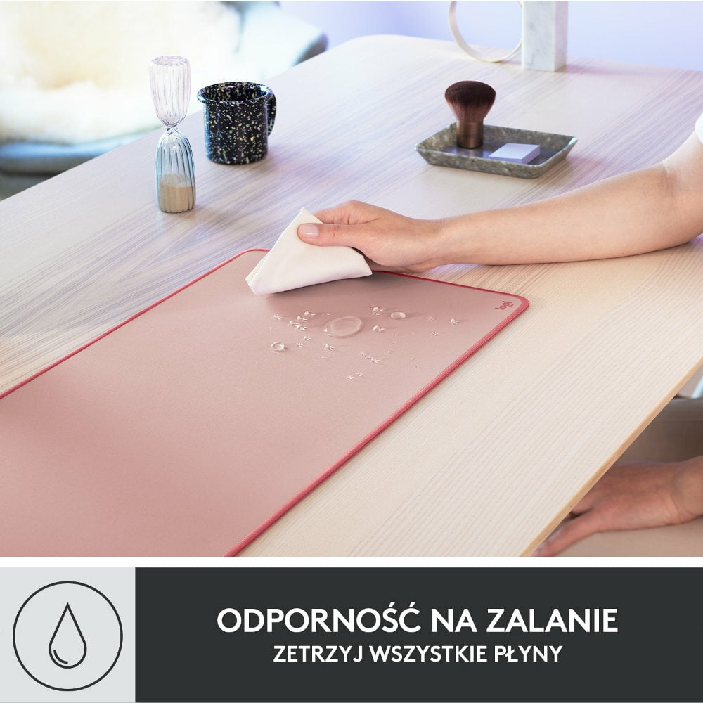 Podkładka pod mysz i klawiaturę LOGITECH Desk Pad - Seria Studio Różowy (Darker Rose) 956-000053