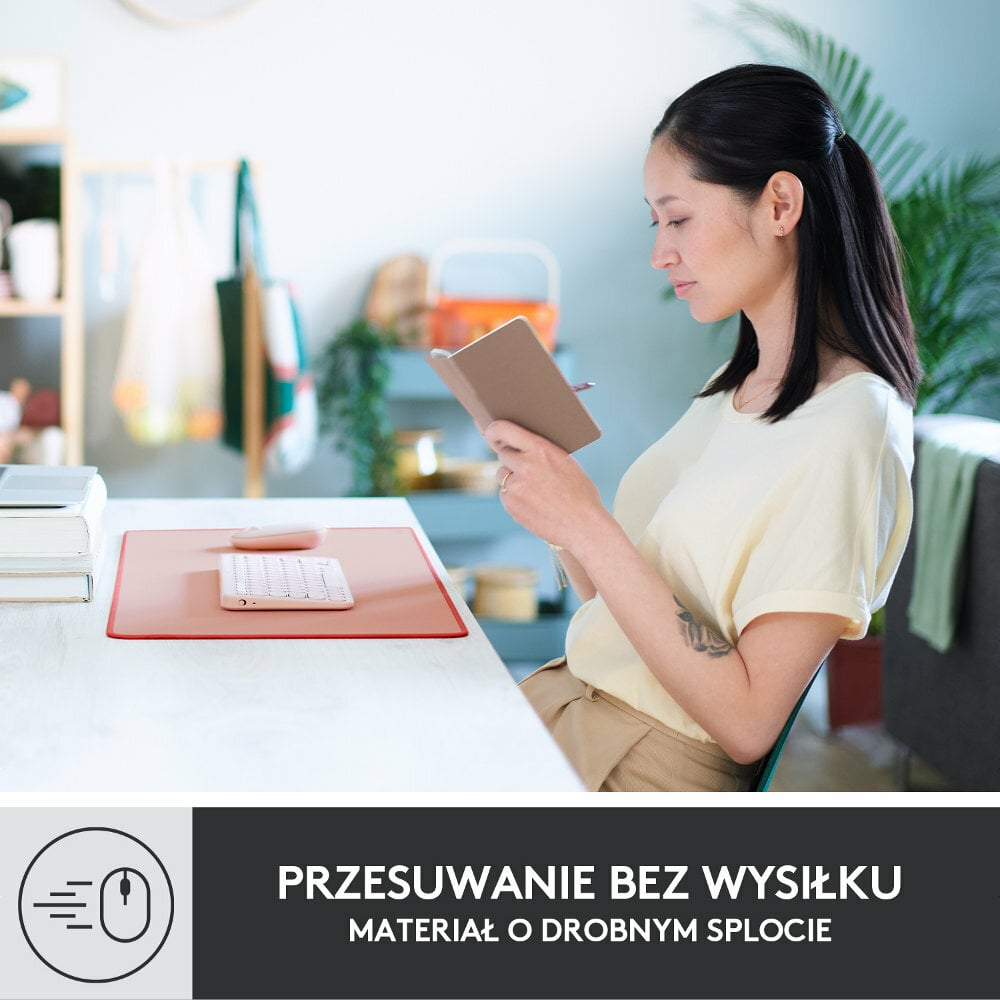 Podkładka pod mysz i klawiaturę LOGITECH Desk Pad - Seria Studio Różowy (Darker Rose) 956-000053