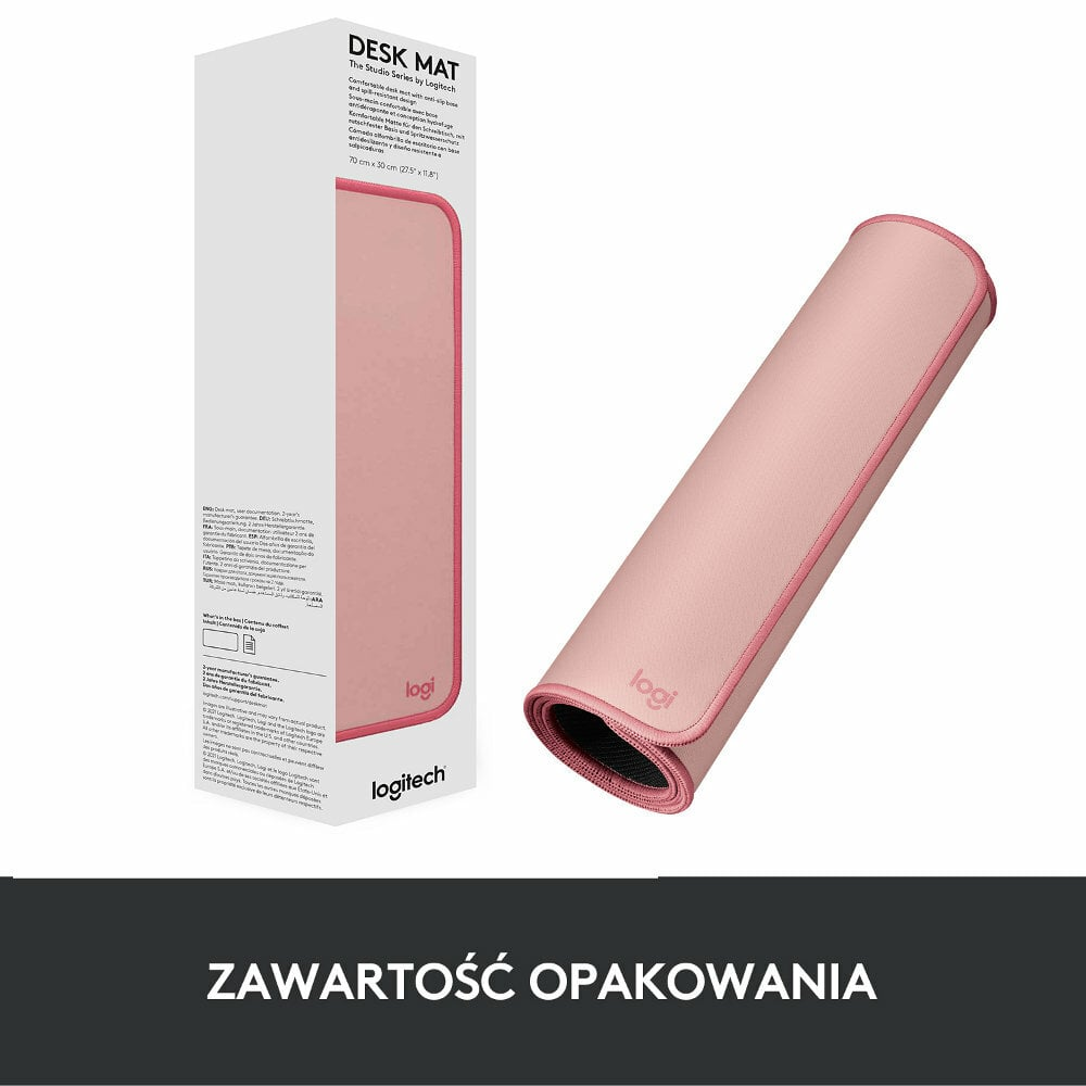 Podkładka pod mysz i klawiaturę LOGITECH Desk Pad - Seria Studio Różowy (Darker Rose) 956-000053