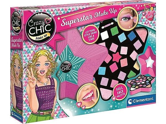 Zabawka CLEMENTONI Zestaw kreatywny do Makijażu Crazy Chic Super Star Make Up