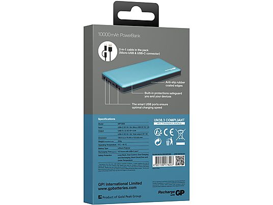 Powerbank GP MP10MAT 10000mAh Morski