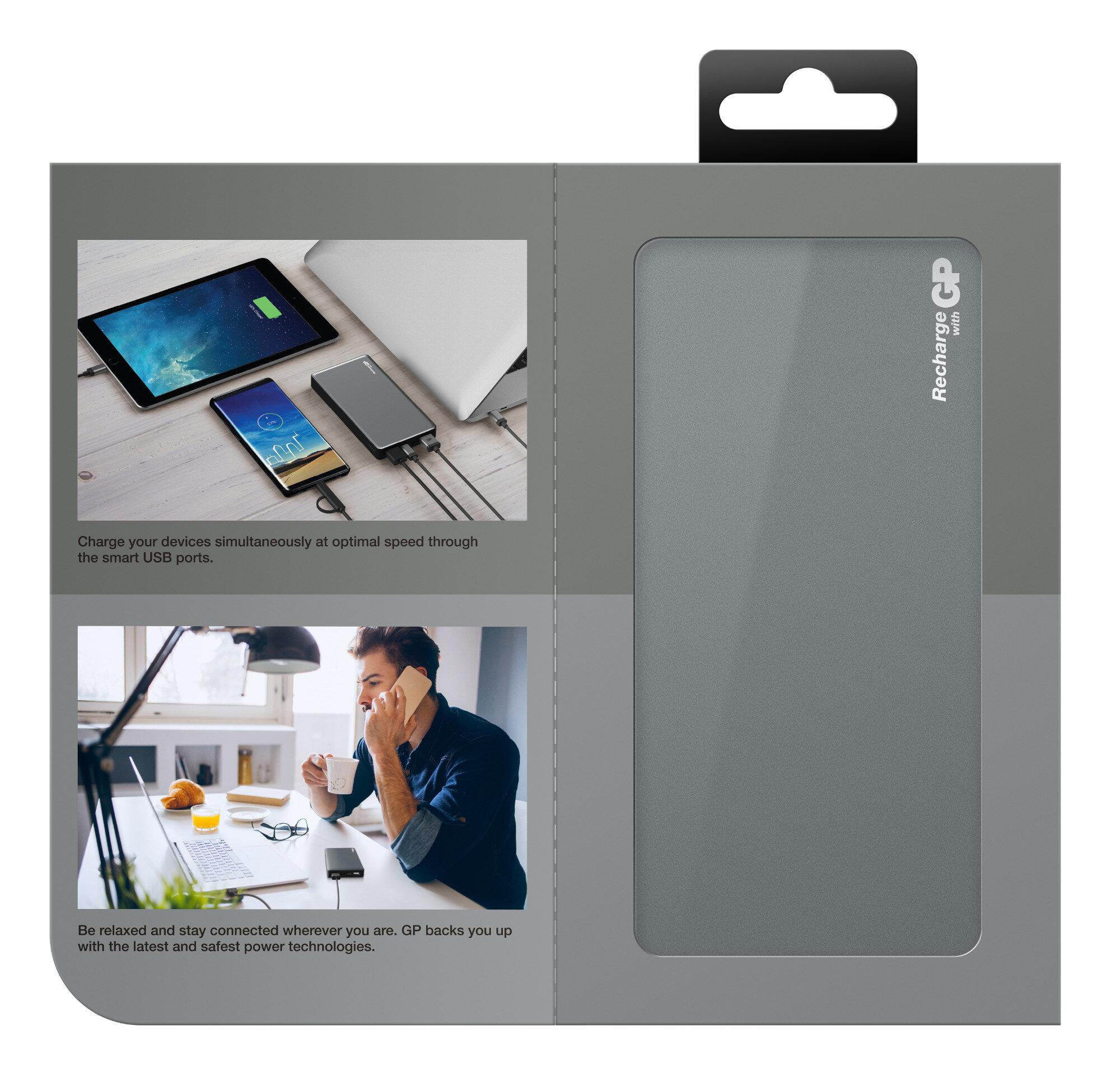 Powerbank GP MP15MAGR 15000mAh Szary