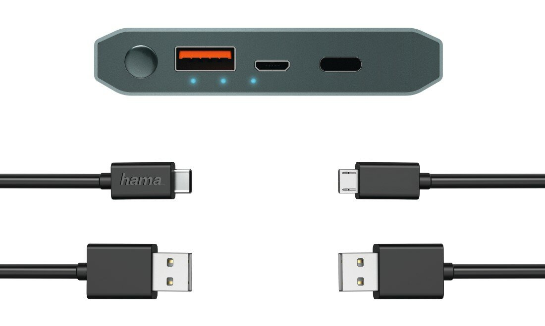 Powerbank HAMA Premium Alu Antracytowy 183352