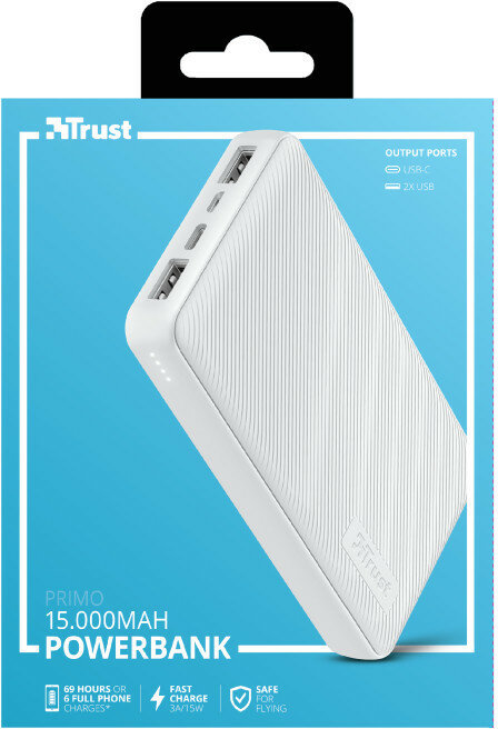 PowerBank TRUST Primo 15000 mAh Biały