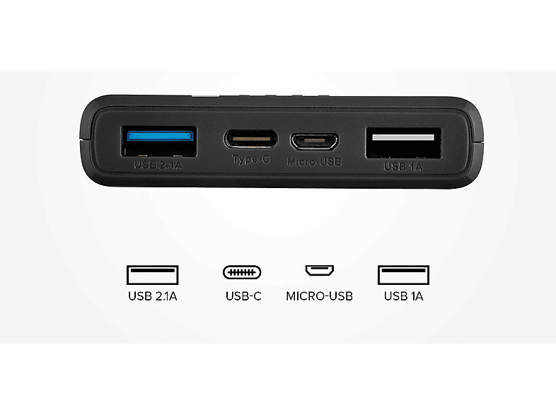 SBS TTBB10000FASTK 10000mAh USB-C + micro USB 10W Czarny – zdjęcie 2