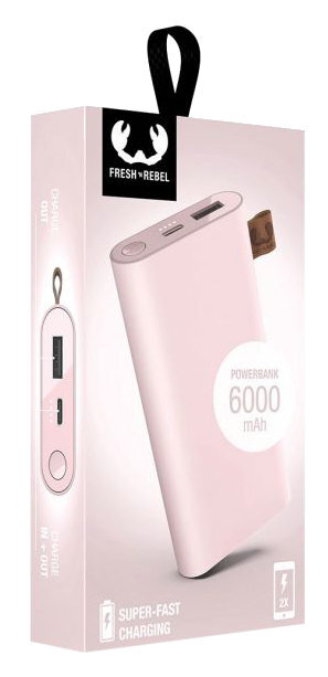 Powerbank FRESH N REBEL 6000 mAh Różowy (Smokey Pink)