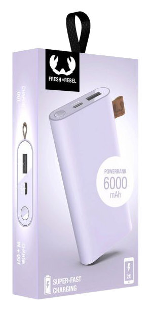 Powerbank FRESH N REBEL 6000 mAh Fioletowy (Dreamy Lilac)