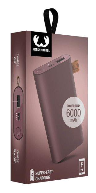 Powerbank FRESH N REBEL 6000 mAh Fioletowy (Deep Mauve)