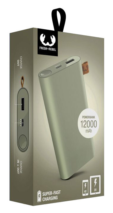 Powerbank FRESH N REBEL 12000 mAh Zielony (Dried Green)