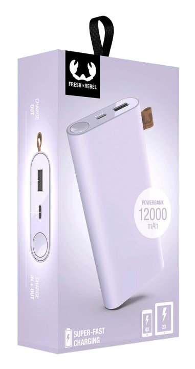 Powerbank FRESH N REBEL 12000 mAh Fioletowy (Dreamy Lilac)