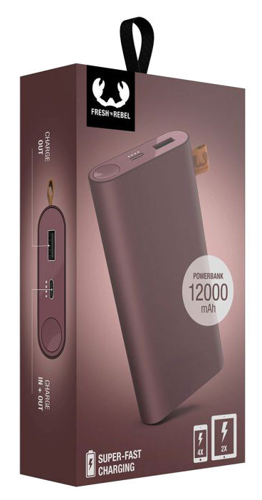 Powerbank FRESH N REBEL 12000 mAh Fioletowy (Deep Mauve)