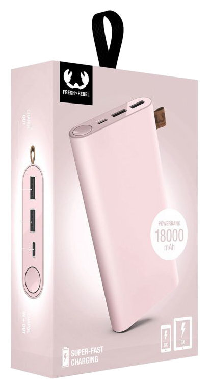 Powerbank FRESH N REBEL 18000 mAh USB-C Różowy (Smokey Pink)