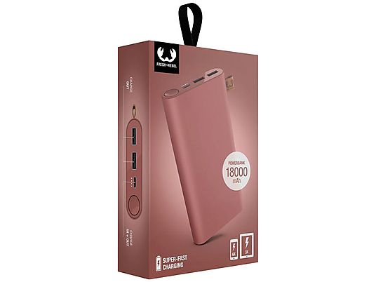 Powerbank FRESH N REBEL 18000 mAh USB-C Czerwony (Safari Red)