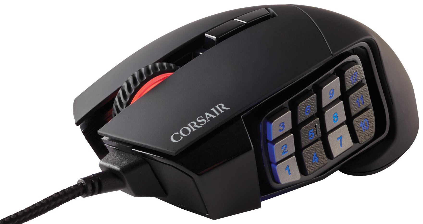Mysz przewodowa CORSAIR Scimitar PRO RGB Czarno-srebrny EU