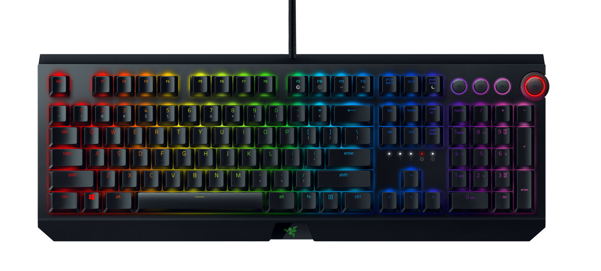 Klawiatura przewodowa RAZER BlackWidow Elite Zielone przełączniki