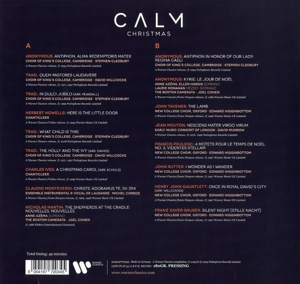 Ein CD-Cover mit Weihnachtsmotiv und Titellisten. Der Hintergrund ist weiß.