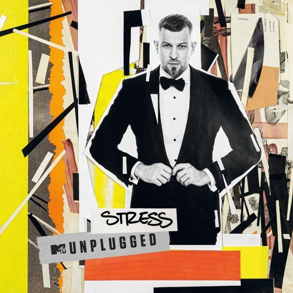 Albumcover. Ein Mann im Anzug mit Krawatte. Der Hintergrund hat bunte, abstrakte Formen.