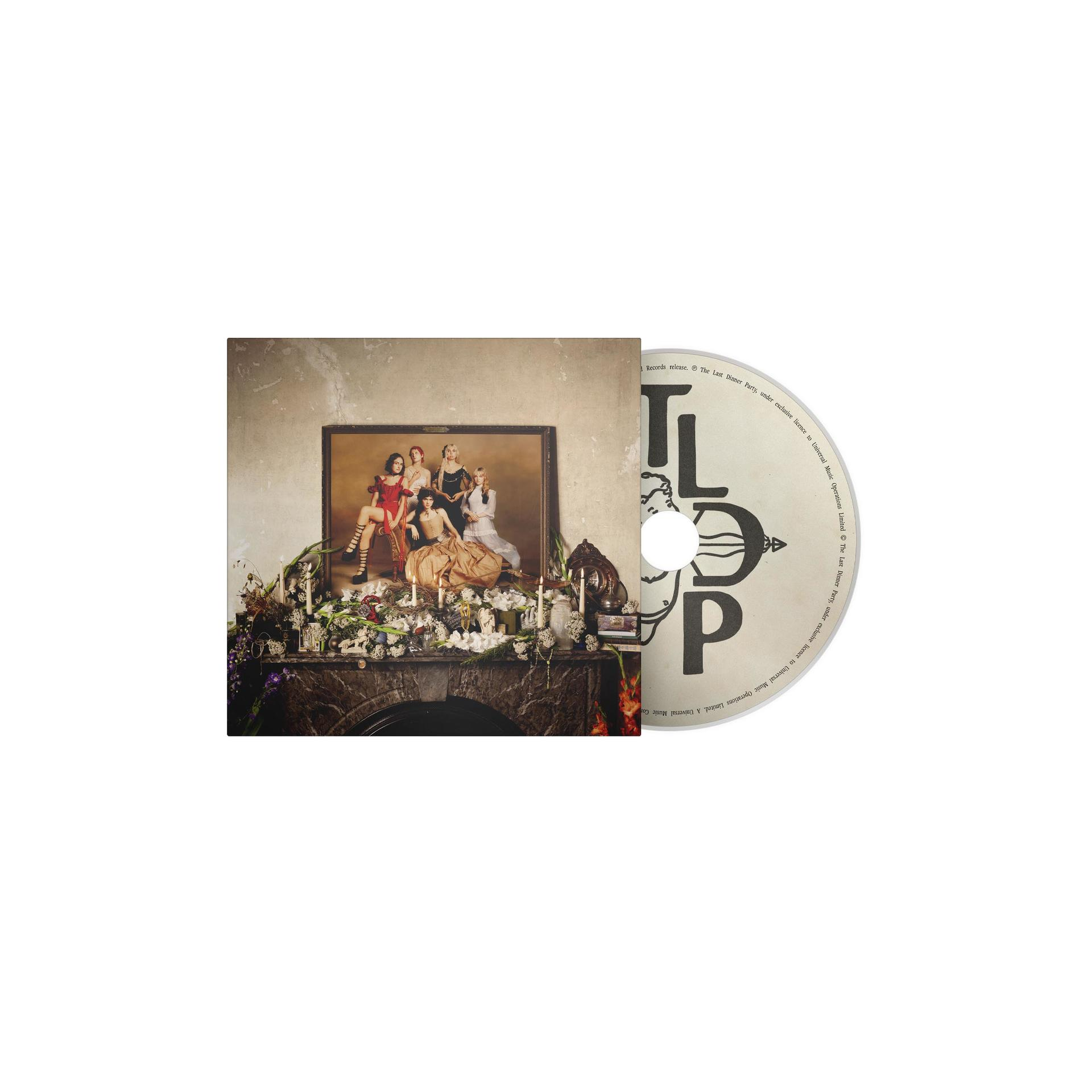 TLC albumhoes met een foto en een cd. Het album ligt op een tafel.