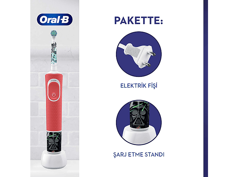 ORAL B Vitality D100 Star Wars Özel Seri Şarj Edilebilir Çocuk Diş Fırçası_1