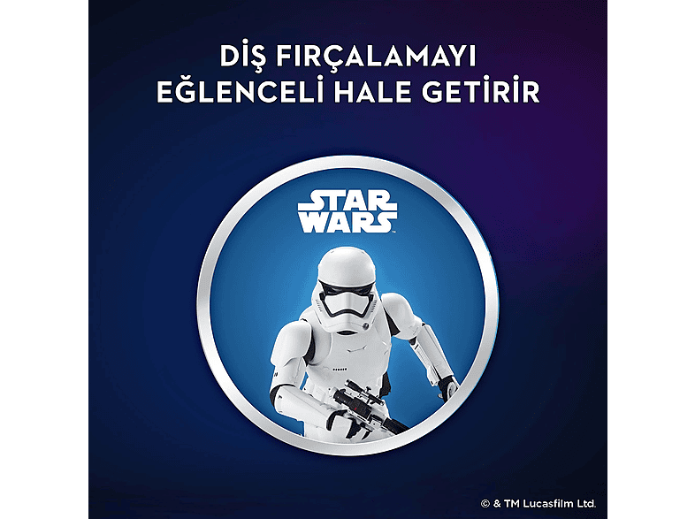 ORAL B Vitality D100 Star Wars Özel Seri Şarj Edilebilir Çocuk Diş Fırçası_5